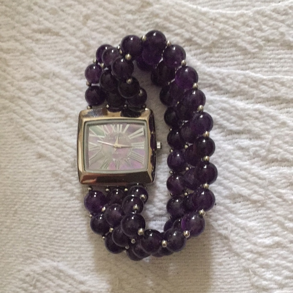 Gem Essence Stretchy Amethyst Quartz Watch
